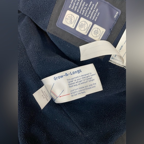 Lands' End squall waterproof insulated Black and Gray Jacket - Picture 15 of 15